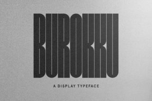 Burokku Display Typeface for Handmade Product Design