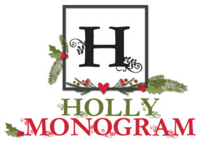 Holly Monogram: A Flourished Holiday Display Font for Branding