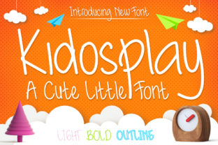 Kidosplay: A Playful Display Font in Light, Bold, and Outline