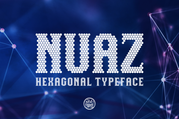 Nuaz: A Hexagon Display Font for Creative Makers