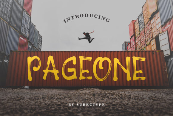 Pageone: A Energetic Brush Font for Bold Web Headlines