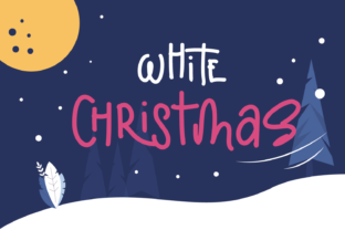 White Christmas Nighttime Field: A Playful Display Font